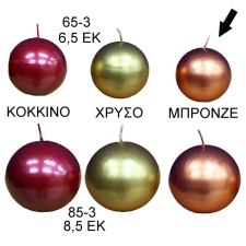Κερί μπάλα μεταλλική (Διάφορα χρώματα) MS-01-65-3
