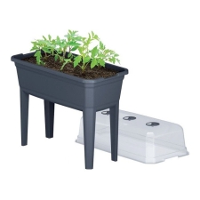 ΘΕΡΜΟΚΗΠΙΟ ΜΕ ΠΟΔΙΑ (3 ΣΕ 1) ΑΝΘΡΑΚΙ RESPANA PLANTER 77x38.7x82cm 1/5ΚΙΒ